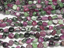[Video] Ruby In Zoisite Nugget 1strand beads (aprx.15inch/38cm)