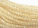 [Video]High Quality! Lemon Quartz AA++ Faceted Button Rondelle 3x3x2mm 1strand beads (aprx.15inch/37cm)