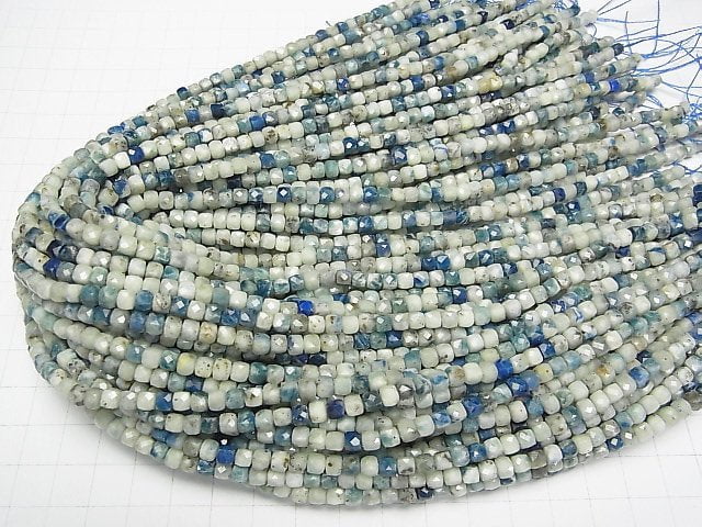 [Video] High Quality! Hackmanite Cube Shape 4x4x4mm 1strand beads (aprx.15inch/37cm)