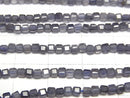 [Video] High Quality! Iolite AA+ Cube Shape 2.5x2.5x2.5mm 1strand beads (aprx.15inch/37cm)