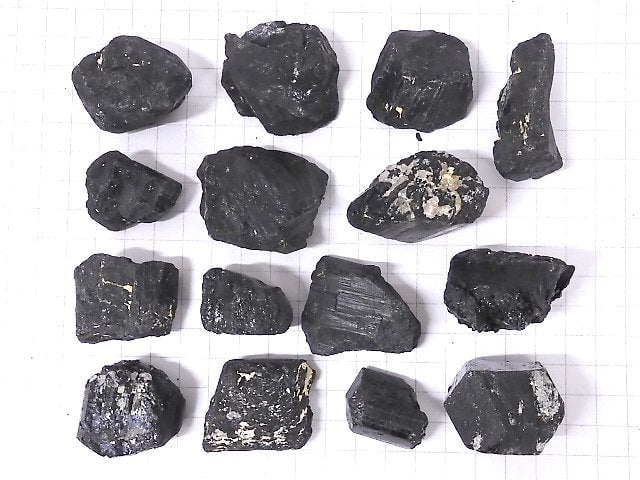 [Video][One of a kind] Black Tourmaline Rough Rock 15pcs Set NO.1