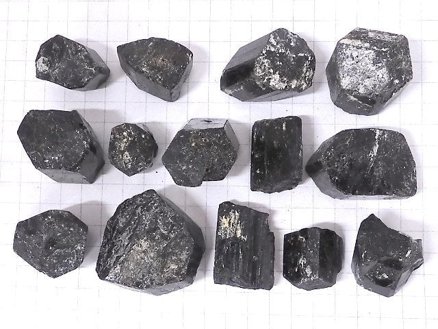 [Video][One of a kind] Black Tourmaline Rough Rock 14pcs Set NO.2