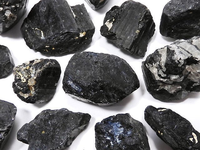 [Video][One of a kind] Black Tourmaline Rough Rock 20pcs Set NO.3