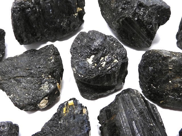 [Video][One of a kind] Black Tourmaline Rough Rock 15pcs Set NO.4