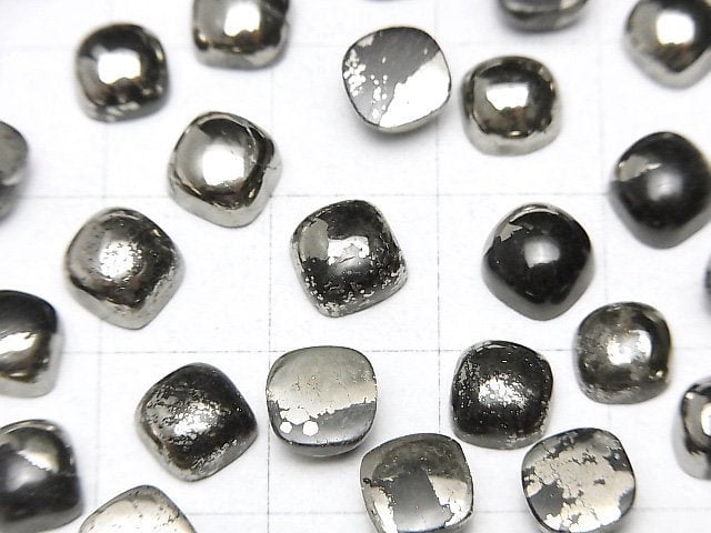 [Video] Matrix Pyrite Square Cabochon 6x6mm 5pcs