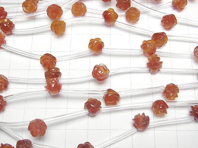 [Video] Red Agate AA++ Rose 8mm half or 1strand beads (aprx.12inch/29cm)