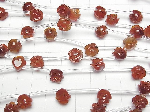 [Video] Red Agate AA++ Rose 10mm half or 1strand beads (aprx.13inch/31cm)