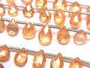 [Video]High Quality Spessartite Garnet AAA Pear shape Faceted Briolette half or 1strand (14pcs )