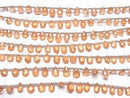 [Video]High Quality Spessartite Garnet AAA- Pear shape Faceted Briolette half or 1strand beads (aprx.3inch/7cm)