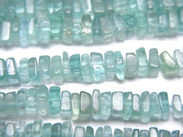 [Video]High Quality Apatite AAA- Square Roundel (Disc) 1strand beads (aprx.15inch/38cm)