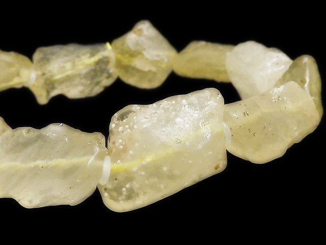 [Video][One of a kind] Libyan Desert Glass Rough Rock Nugget Bracelet NO.1