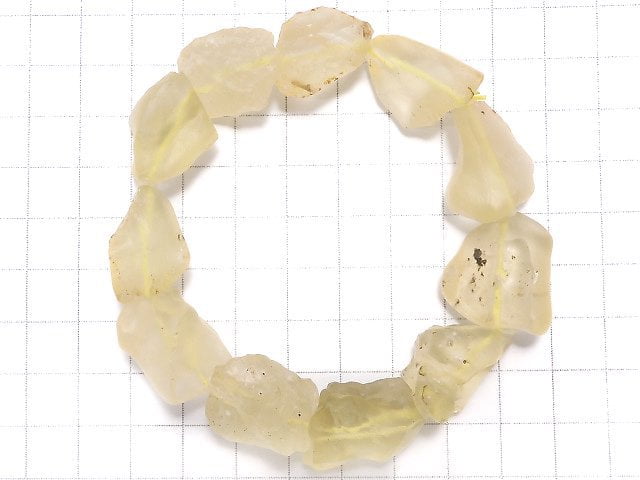 [Video][One of a kind] Libyan Desert Glass Rough Rock Nugget Bracelet NO.2