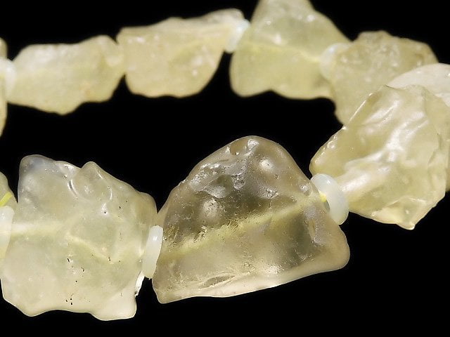 [Video][One of a kind] Libyan Desert Glass Rough Rock Nugget Bracelet NO.3