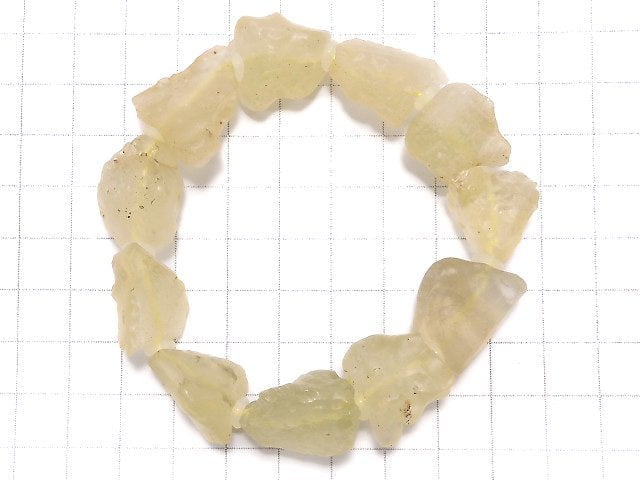 [Video][One of a kind] Libyan Desert Glass Rough Rock Nugget Bracelet NO.3