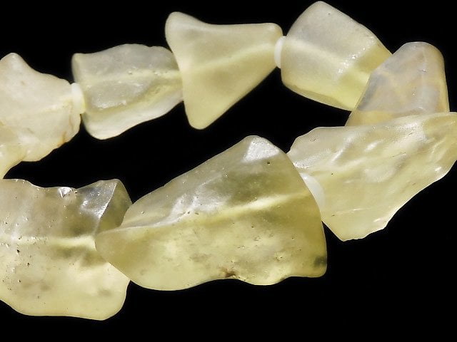 [Video][One of a kind] Libyan Desert Glass Rough Rock Nugget Bracelet NO.4