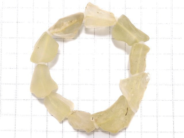 [Video][One of a kind] Libyan Desert Glass Rough Rock Nugget Bracelet NO.4