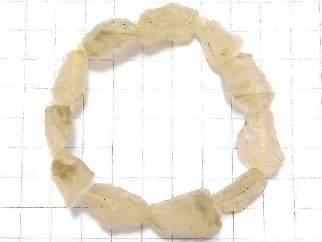 [Video][One of a kind] Libyan Desert Glass Rough Rock Nugget Bracelet NO.5