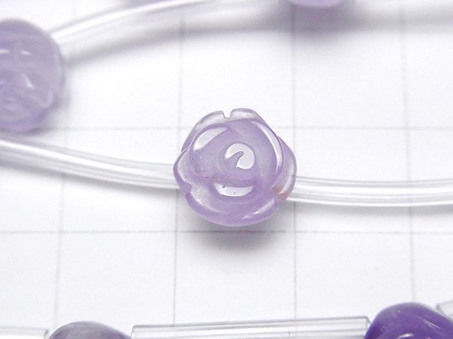 [Video] Lavender Amethyst AA++ Rose 10mm half or 1strand beads (aprx.12inch/30cm)