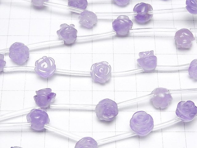 [Video] Lavender Amethyst AA++ Rose 10mm half or 1strand beads (aprx.12inch/30cm)