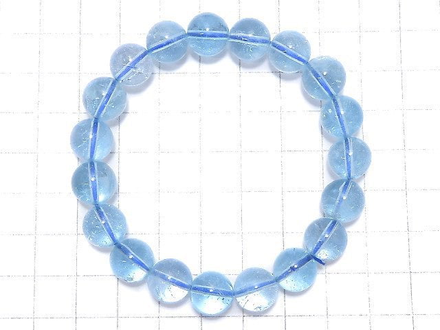 [Video][One of a kind] High Quality Sky Blue Topaz AAA Round 10.5mm Bracelet NO.1