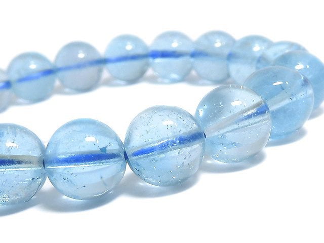 [Video][One of a kind] High Quality Sky Blue Topaz AAA Round 10.5mm Bracelet NO.2