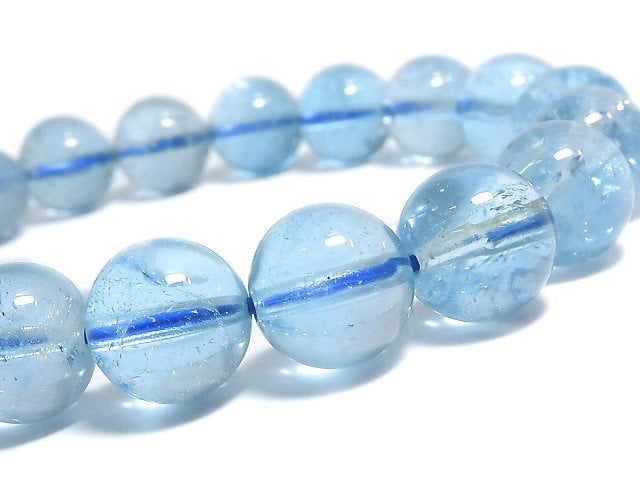 [Video][One of a kind] High Quality Sky Blue Topaz AAA Round 10.5mm Bracelet NO.3