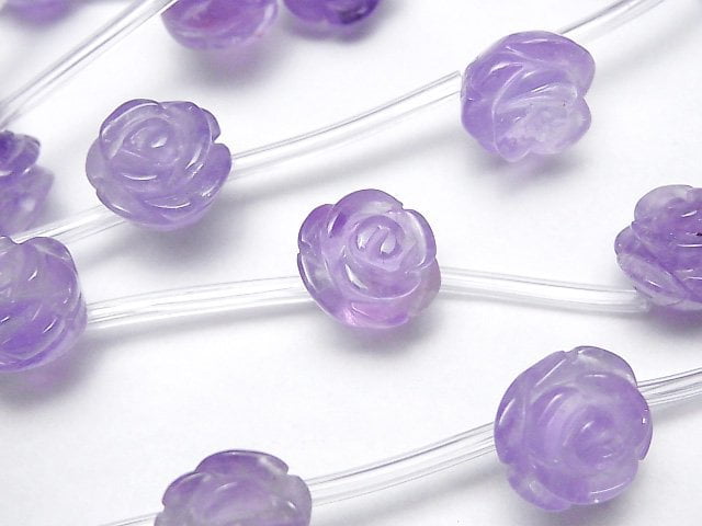 [Video] Lavender Amethyst AA++ Rose 12mm half or 1strand beads (aprx.12inch/30cm)