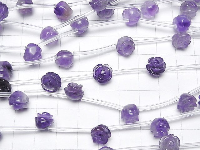 [Video]Amethyst AA++ Rose 10mm half or 1strand beads (aprx.13inch/31cm)