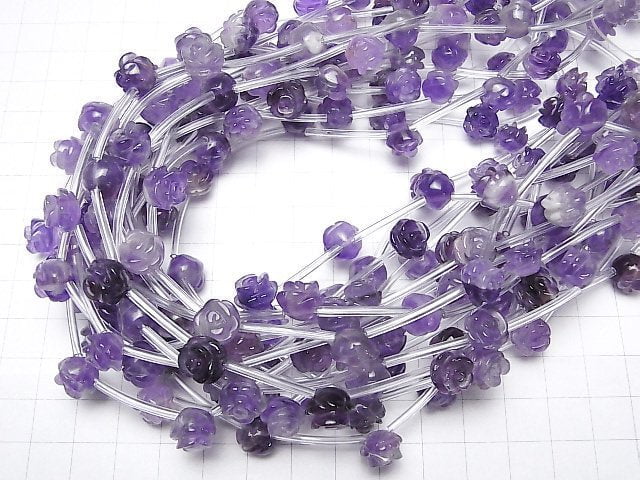 [Video]Amethyst AA++ Rose 10mm half or 1strand beads (aprx.13inch/31cm)