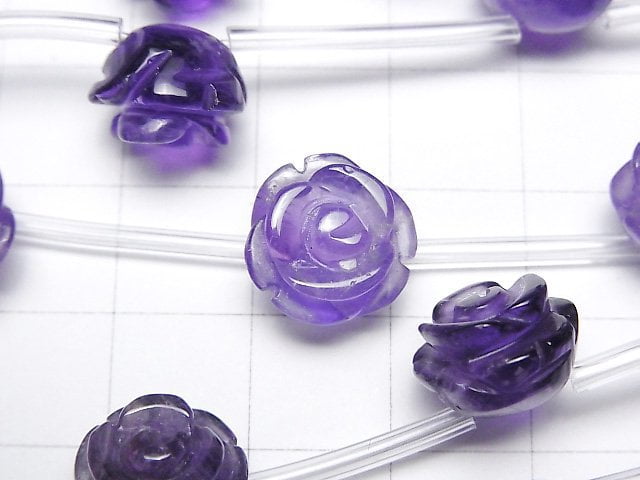 [Video]Amethyst AA++ Rose 12mm half or 1strand beads (aprx.12inch/30cm)