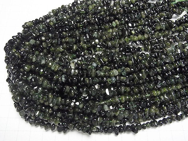 [Video] Green Tourmaline AA+ Chips (Small Nugget) 1 strand beads (aprx.16inch/40cm)