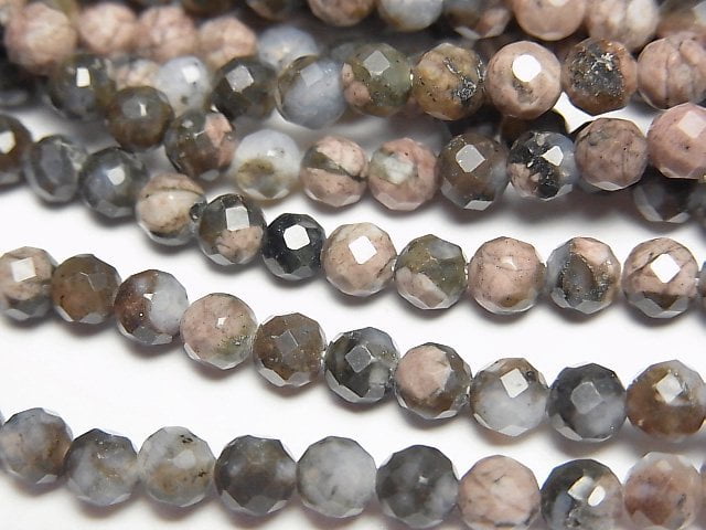 [Video]High Quality! Que Sera Stone Faceted Round 4mm 1strand beads (aprx.15inch/37cm)