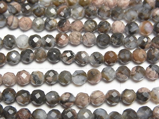 [Video]High Quality! Que Sera Stone Faceted Round 4mm 1strand beads (aprx.15inch/37cm)