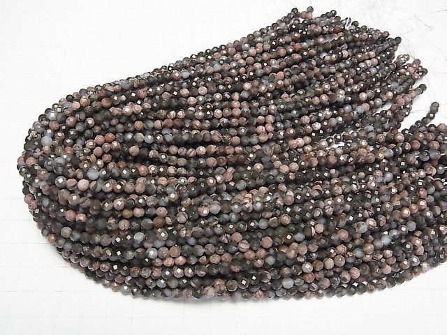 [Video]High Quality! Que Sera Stone Faceted Round 4mm 1strand beads (aprx.15inch/37cm)