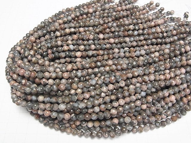 [Video]High Quality! Que Sera Stone 128Faceted Round 6mm 1strand beads (aprx.15inch/37cm)