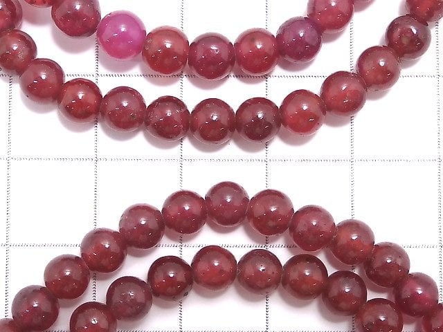 [Video]High Quality Ruby AAA- Round Bracelet