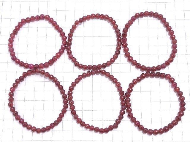 [Video]High Quality Ruby AAA- Round Bracelet