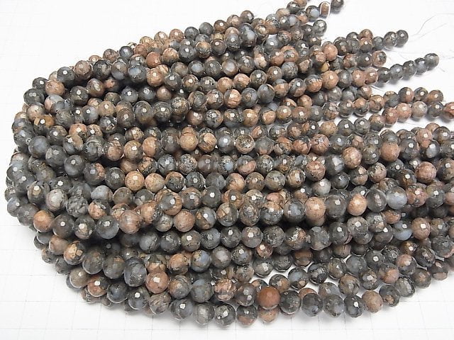 [Video]High Quality! Que Sera Stone 128Faceted Round 8mm 1strand beads (aprx.15inch/37cm)