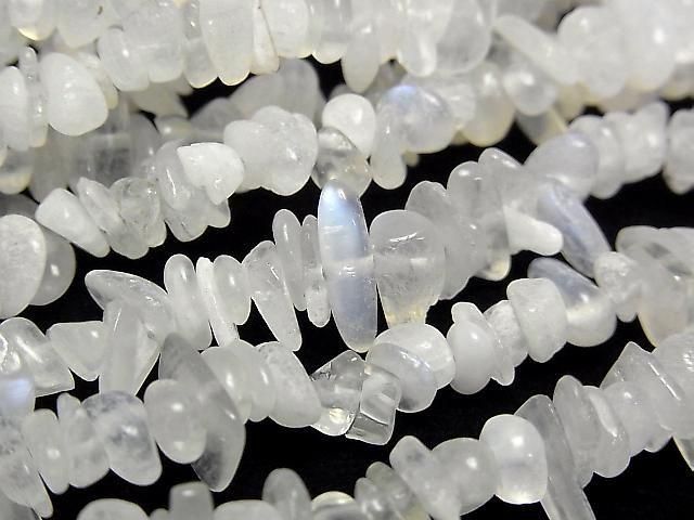 [Video] Royal Blue Moonstone AA Chips (Small Nugget) 1-strand beads (approx. 30 inches/76 cm)