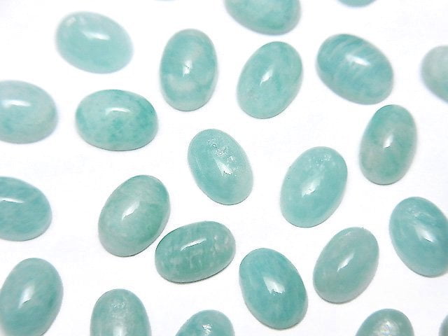 [Video] Amazonite AA++ Oval Cabochon 7x5mm 5pcs