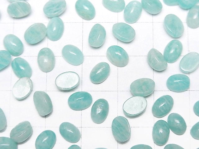 [Video] Amazonite AA++ Oval Cabochon 7x5mm 5pcs