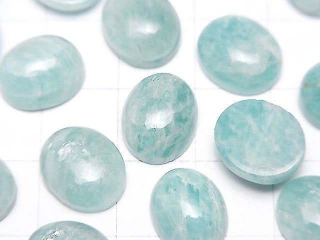 [Video]Amazonite AA++ Oval Cabochon 12x10mm 3pcs