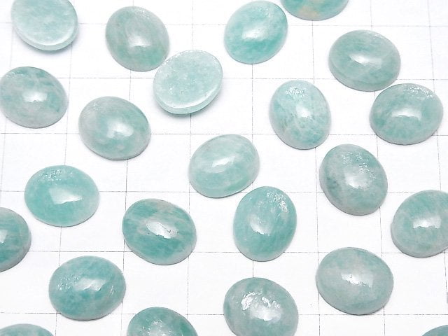 [Video]Amazonite AA++ Oval Cabochon 12x10mm 3pcs