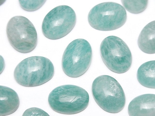 [Video] Amazonite AA++ Oval Cabochon 14x10mm 2pcs