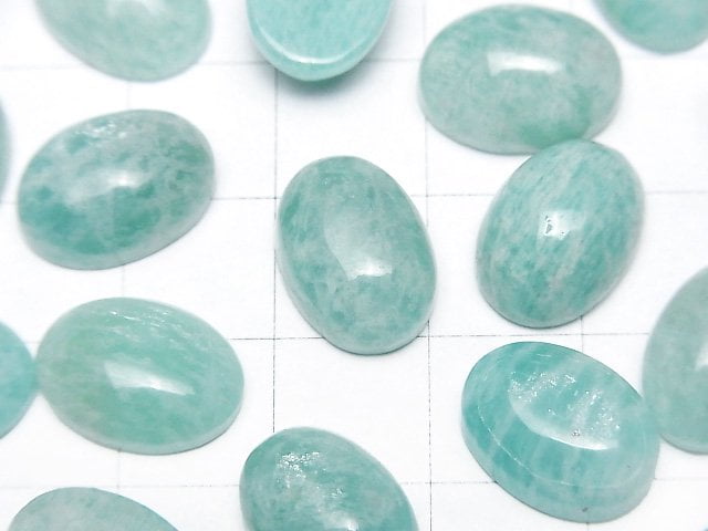 [Video] Amazonite AA++ Oval Cabochon 14x10mm 2pcs