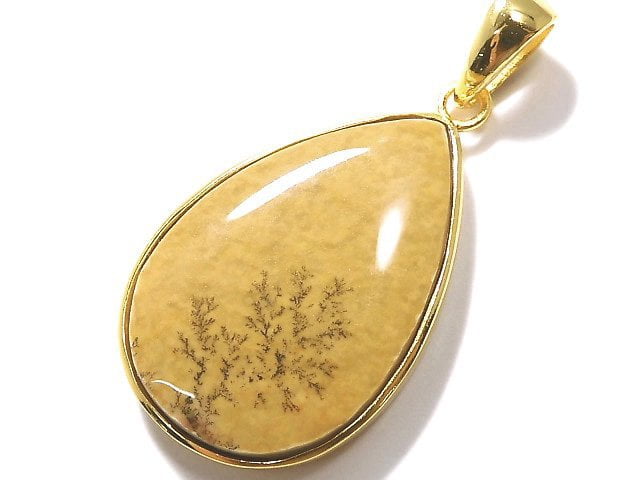 [Video][One of a kind] Dendrite Jasper Pendant 18KGP NO.26