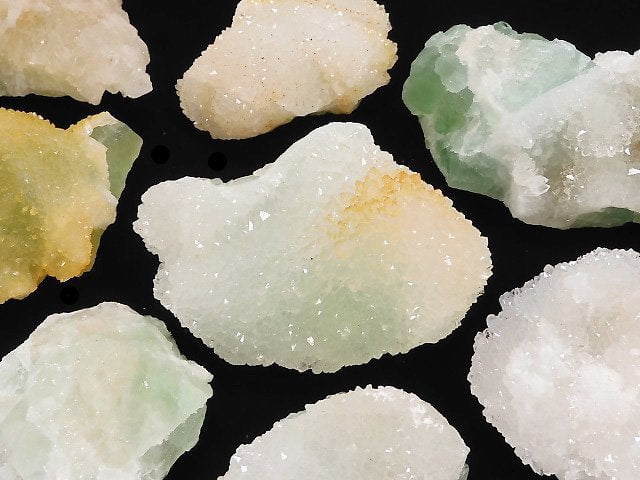 [Video][One of a kind] Fluorite x Quartz Cluster 8pcs Set NO.4