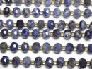 [Video]High Quality! Sodalite AA++ Faceted Button Rondelle 8x8x6mm half or 1strand beads (aprx.15inch/36cm)