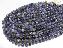 [Video]High Quality! Sodalite AA++ Faceted Button Rondelle 8x8x6mm half or 1strand beads (aprx.15inch/36cm)