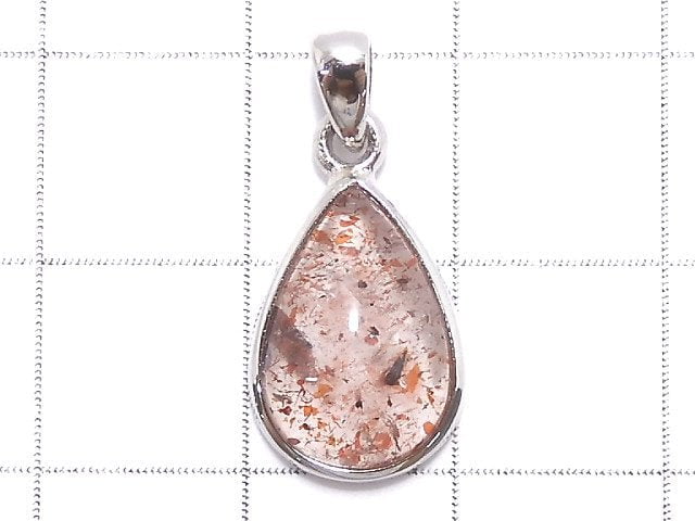 [Video][One of a kind] High Quality Lepidocrocite in Quartz AAA Pendant Silver925 NO.104